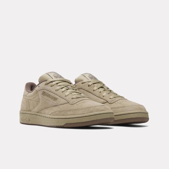 Reebok Club C 85 Suede Sneakers in Taupe/Chalk Size M9 - Picture 2 of 8